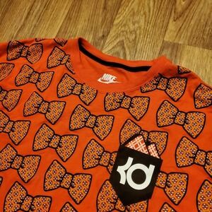 Nike KD Kevin Durant Shirt Adult 3XL Orange Bow Tie AOP Basketball‎ NBA